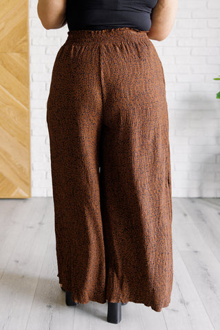 Very J Harmony High Rise Wide Leg Pants in Brown