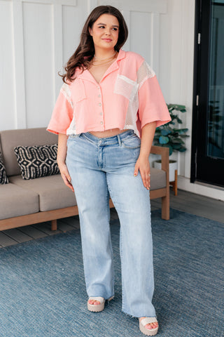 POL Havana Nights Button Up Top