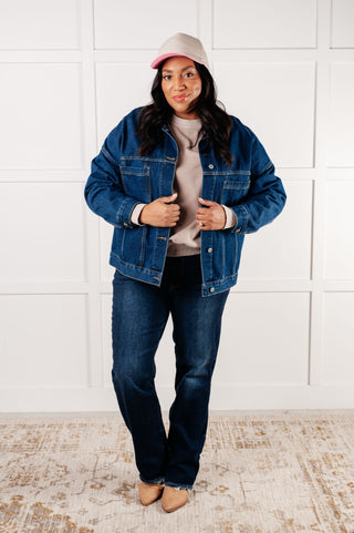 One Eleven North Have We Met Oversized Denim Jacket