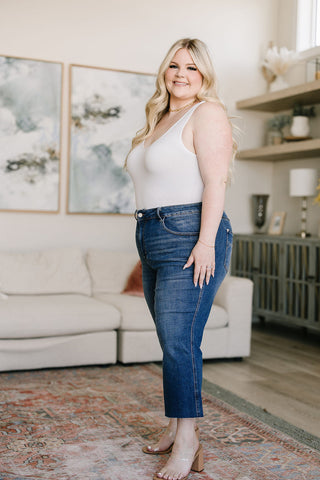 Judy Blue Hayes High Rise Wide Leg Crop Jeans - Exclusive