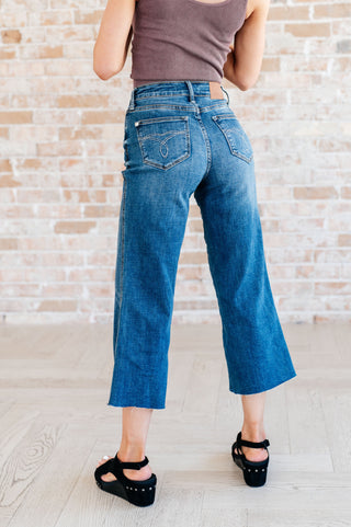 Judy Blue Hayes High Rise Wide Leg Crop Jeans - Exclusive