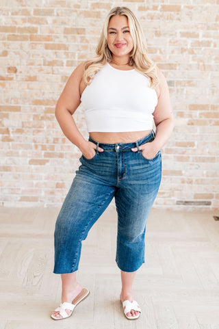 Judy Blue Hayes High Rise Wide Leg Crop Jeans - Exclusive