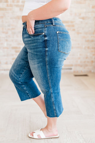 Judy Blue Hayes High Rise Wide Leg Crop Jeans - Exclusive