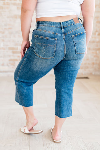 Judy Blue Hayes High Rise Wide Leg Crop Jeans - Exclusive