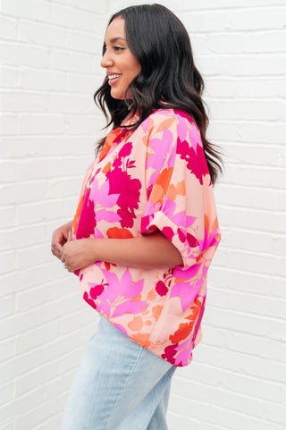 White Birch Hazy Cosmic Jive Relaxed Blouse