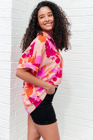 White Birch Hazy Cosmic Jive Relaxed Blouse