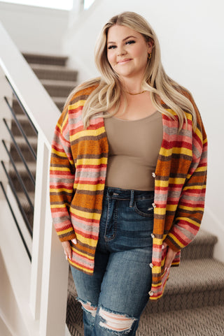 GeeGee Henny Penny Striped Cardigan