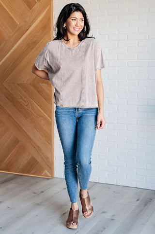 One Eleven North Here for the Vibes Mineral Wash Spliced Tee