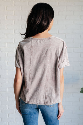 One Eleven North Here for the Vibes Mineral Wash Spliced Tee