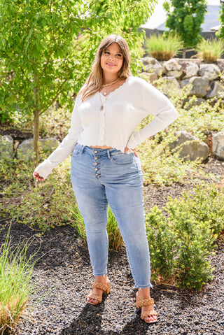 Judy Blue Hi-Rise Button Fly Skinny - Exclusive