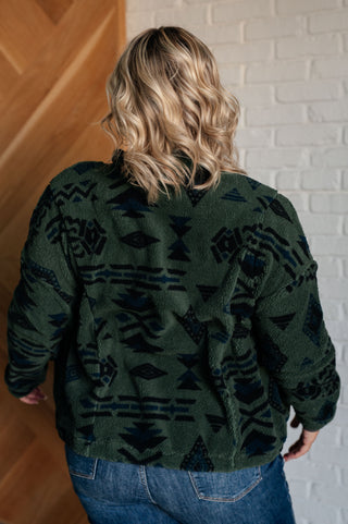 Sew In Love High Perspective Geometric Fleece Jacket