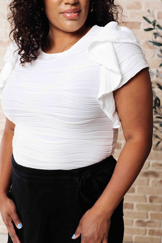 One Eleven North Highest Praise Ruffle Sleeve Blouse