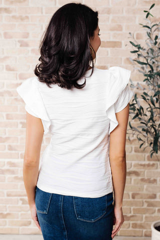 One Eleven North Highest Praise Ruffle Sleeve Blouse