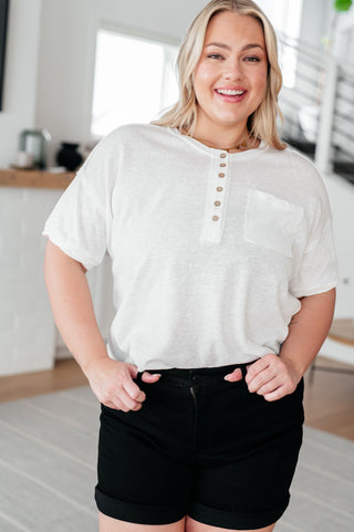 Very J Hipster Henley Top