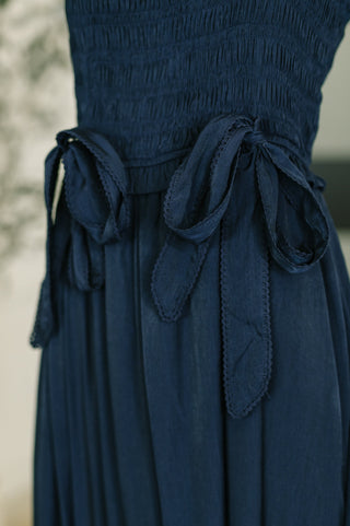 GiGio Hold Me Down Midi Dress in Navy