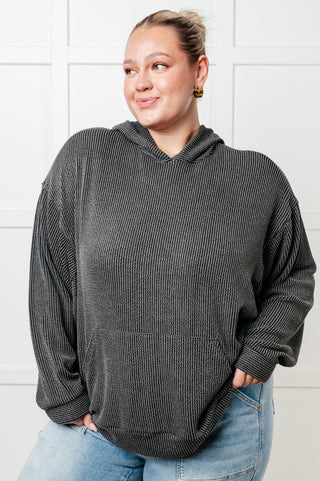 Sew In Love Hold That Thought Rib Knit Hoodie