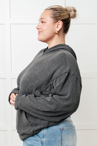 Sew In Love Hold That Thought Rib Knit Hoodie