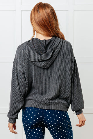 Sew In Love Hold That Thought Rib Knit Hoodie
