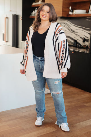 Very J Holding On Aztec Print Cardigan
