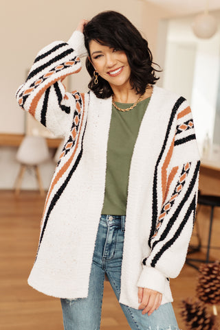 Very J Holding On Aztec Print Cardigan