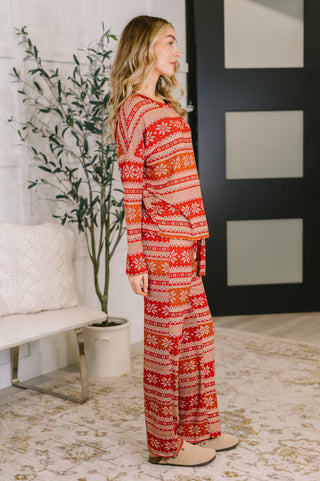 Haptics Holly's Jolly Pajama Top and Bottom Set