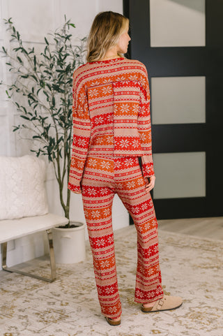 Haptics Holly's Jolly Pajama Top and Bottom Set