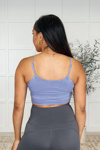 Rae Mode Hot Yoga Tank in Blue Hyacinth