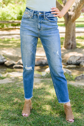 Judy Blue Howdy Embroidery Boyfriend Jeans - Exclusive
