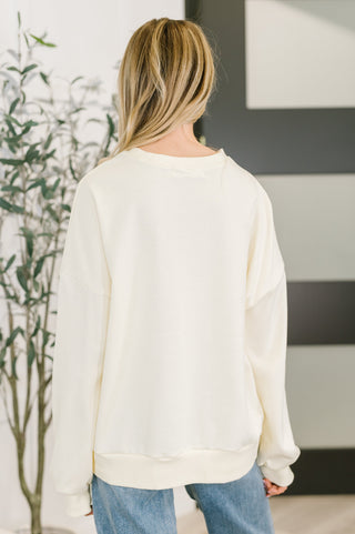 One Eleven North Humor Me Color Block Relaxed Pullover
