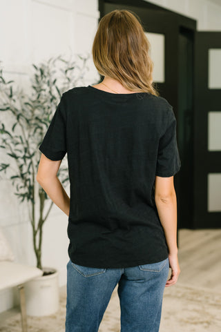 Dear Scarlett I Don't Have to Choose V-Neck Tee in Black