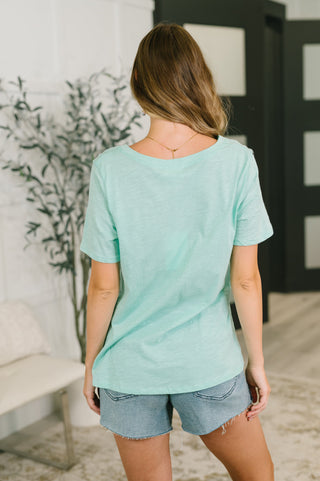 Dear Scarlett I Don't Have to Choose V-Neck Tee in Mint
