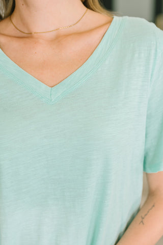 Dear Scarlett I Don't Have to Choose V-Neck Tee in Mint