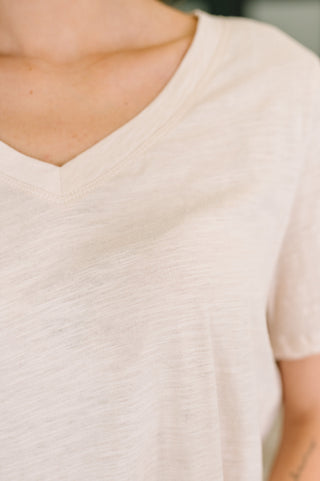 I Don't Have to Choose V-Neck Tee in Oatmeal