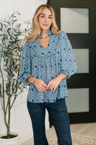 One Eleven North I Gave You My Heart Floral Babydoll Blouse