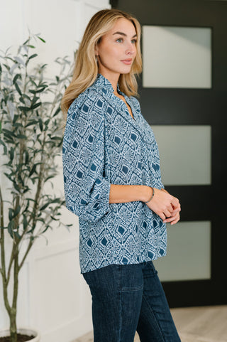 One Eleven North I Gave You My Heart Floral Babydoll Blouse