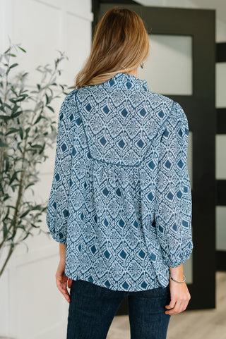 One Eleven North I Gave You My Heart Floral Babydoll Blouse