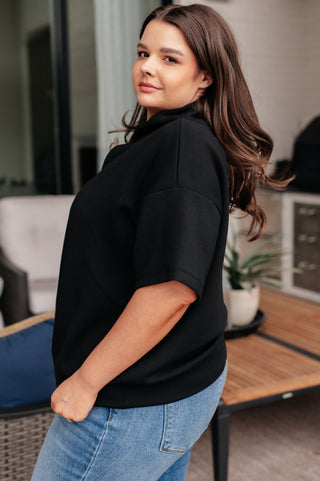 Rae Mode I Just Felt Like It Mock Neck Top in Black
