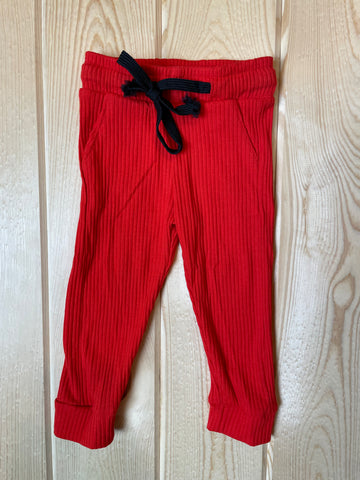 Beauts & Beaus Boy's Red Ribbed Jogger-Clothing-Sunshine and Wine Boutique