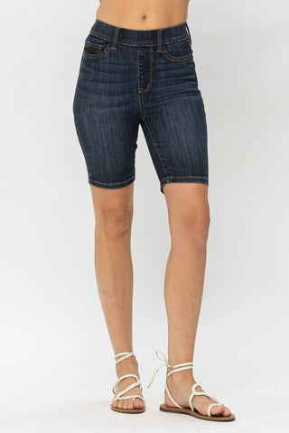 Judy Blue High Waist Bermuda Denim Short 150159-Shorts-Sunshine and Wine Boutique