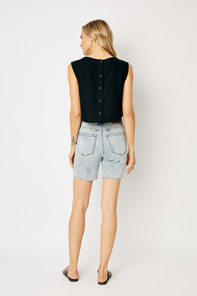 Judy Blue High Waist Mineral Wash Destroy Boyfriend Denim Short 150250-Shorts-Sunshine and Wine Boutique