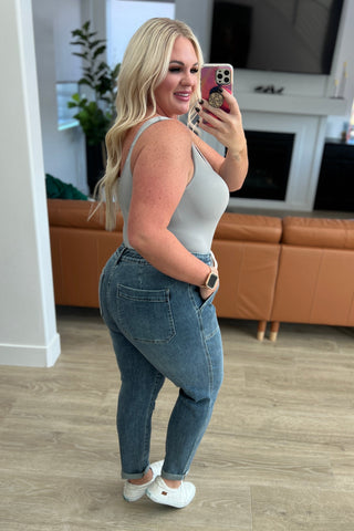 Judy Blue Payton Pull On Denim Joggers in Medium Wash - Exclusive