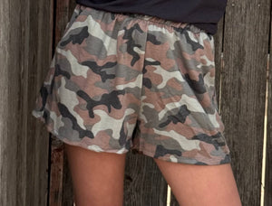 Texas True Threads Camo Print Shorts-Bottoms-Sunshine and Wine Boutique