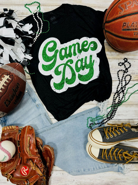 Texas True Threads Big Game Day Retro Glitter Tee - Exclusive-Tees-Sunshine and Wine Boutique