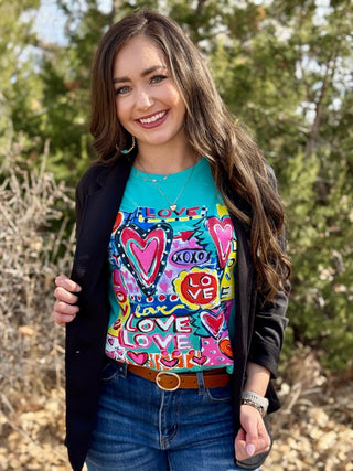 Texas True Threads Callie Ann Stelter A Lot of Love Tee & Sweatshirt
