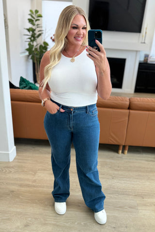 Judy Blue Hazel High Rise Vintage Wide Leg Jeans - Exclusive