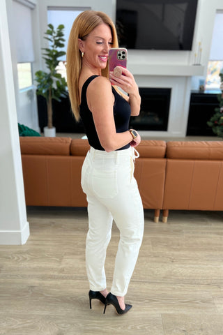 Judy Blue Charlene High Rise Jogger in Ecru - Exclusive