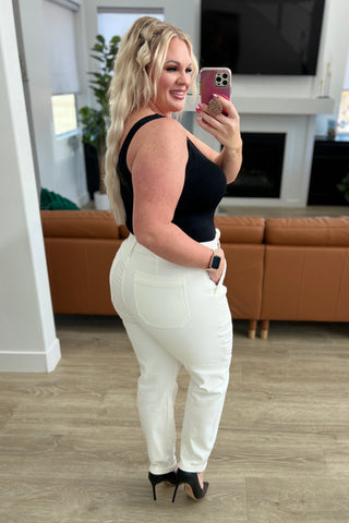 Judy Blue Charlene High Rise Jogger in Ecru - Exclusive