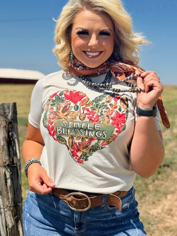 Texas True Threads Simple Blessings Tee-Tees-Sunshine and Wine Boutique