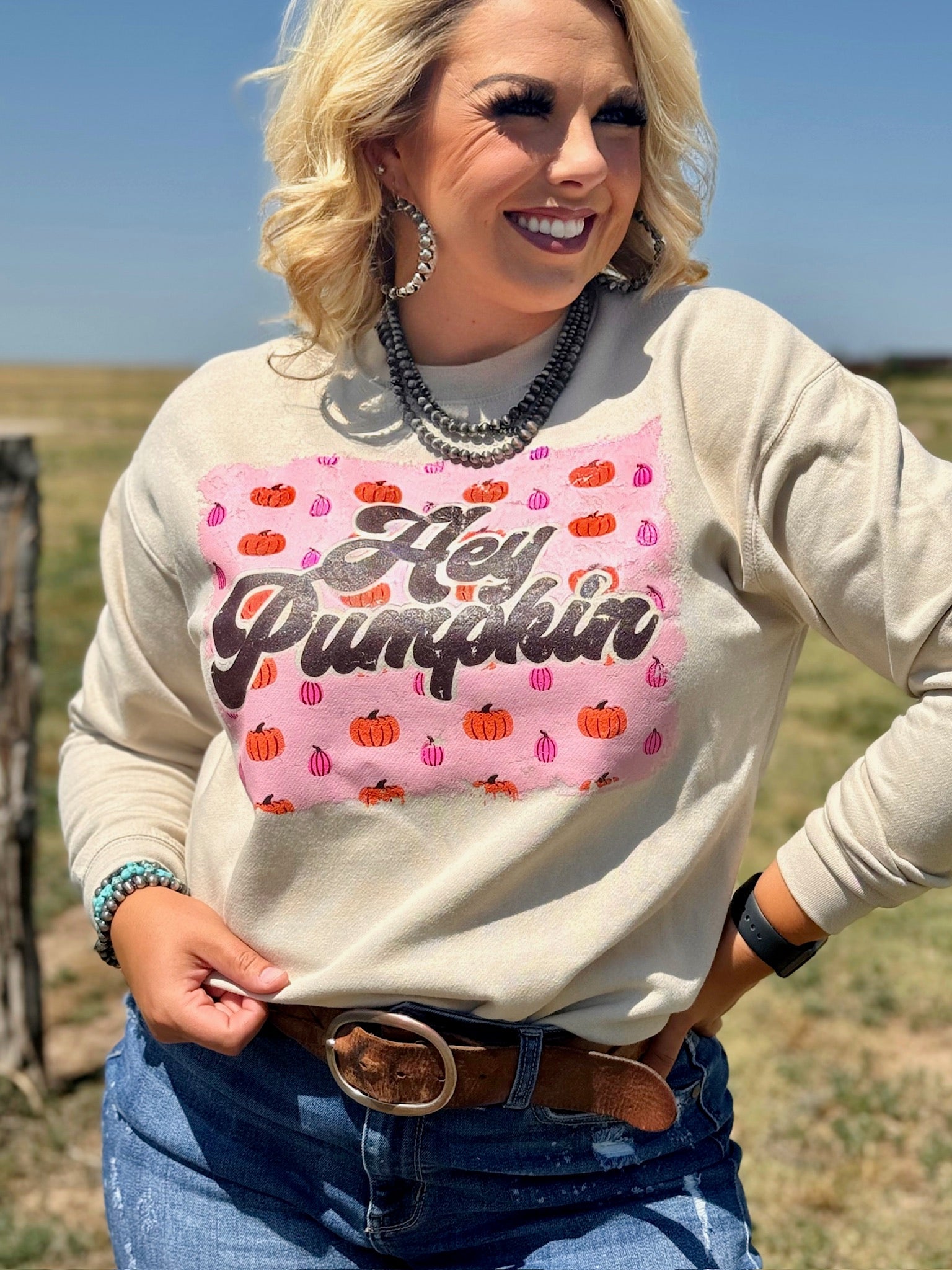 Texas True Threads Hey Pumpkin Sweatshirt-Tees-Sunshine and Wine Boutique