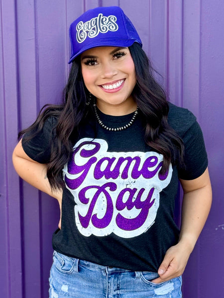 Texas True Threads Big Game Day Retro Glitter Tee - Exclusive-Tees-Sunshine and Wine Boutique